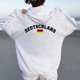 Germany Footballoccerports Outfit ドイツサッカースポーツ国旗女性男性男性子供 レディース オーバーサイズ パーカー バックプリント White