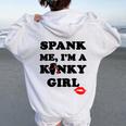 Pank Me I'm A Kinky Girl レディース オーバーサイズ パーカー バックプリント White