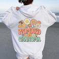 Promoted To Grandma Expecting Baby Daisy Groovy Wildflower レディース オーバーサイズ パーカー バックプリント White