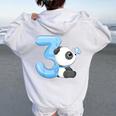 キッズ 女の子 男の子 キッズ 3 歳の誕生日 パンダ バースデー レディース オーバーサイズ パーカー バックプリント White