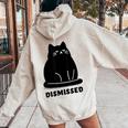 Annoyed Cat Dismissedarcastic Rolling Eyes カワイイキャット レディース オーバーサイズ パーカー バックプリント Sand