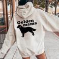 Golden Mama レディース オーバーサイズ パーカー バックプリント Sand