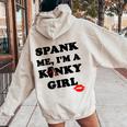 Pank Me I'm A Kinky Girl レディース オーバーサイズ パーカー バックプリント Sand