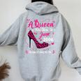 20歳の誕生日 ハイヒール A Queen Was Born In 2006 レディース オーバーサイズ パーカー バックプリント Sport Grey