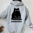 Annoyed Cat Dismissedarcastic Rolling Eyes カワイイキャット レディース オーバーサイズ パーカー バックプリント Sport Grey
