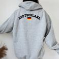 Germany Footballoccerports Outfit ドイツサッカースポーツ国旗女性男性男性子供 レディース オーバーサイズ パーカー バックプリント Sport Grey
