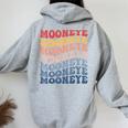 Mooneye Groovy レトロフィッシュ レディース オーバーサイズ パーカー バックプリント Sport Grey