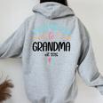 Promoted To Grandma Est 2026 Nana First Time Grandmother '26 レディース オーバーサイズ パーカー バックプリント Sport Grey