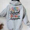 Sign My 3Rd Grade Last Day 2026 Autographs シグネチャーアート レディース オーバーサイズ パーカー バックプリント Sport Grey