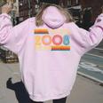 18歳の誕生日プレゼント 18歳 男性 女性 レトロ ヴィンテージ 2008 レディース オーバーサイズ パーカー バックプリント Light Pink