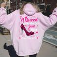 20歳の誕生日 ハイヒール A Queen Was Born In 2006 レディース オーバーサイズ パーカー バックプリント Light Pink