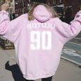90 歳 卒寿 祝い 90歳 90才 お祝い 男性 女性 卒寿祝い 父 母 そつじゅ 背番号 バックプリント レディース オーバーサイズ パーカー バックプリント Light Pink