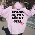 Pank Me I'm A Kinky Girl レディース オーバーサイズ パーカー バックプリント Light Pink