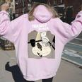 Trashed Panda ミーム アライグマ 面白いアート レディース オーバーサイズ パーカー バックプリント Light Pink