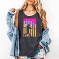 Baseball Drip Bat Boys Ice Cream American Flag 4th Of July Comfort Colors Tank Top Pepper