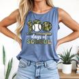 100 Days Of School Baseball Camo Art For Boys Kids Students Comfort Colors Tank Top Blue Jean