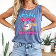 9th Birthday Baseball 9 Year Old Ice Cream Drip Boy Baseball Comfort Colors Tank Top Blue Jean