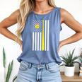 American Flag Baseball Mom Team Comfort Colors Tank Top Blue Jean
