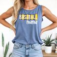 Baseball Mama Yellow Leopard Print Baseball Mom Gear Sports Comfort Colors Tank Top Blue Jean