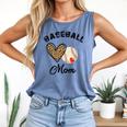 Baseball Mom Leopard Heart Baseball Player Kids Comfort Colors Tank Top Blue Jean
