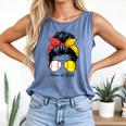 Baseball Mom Softball Mom Of Both Messy Bun Mother's Day Comfort Colors Tank Top Blue Jean Baseball Mom Softball Mom Of Both Messy Bun Mother's Day Comfort Colors Tank Top Blue Jean