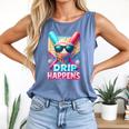 Drip Happens Baseball Ice Cream Bat And Ball With Sunglasses Comfort Colors Tank Top Blue Jean Drip Happens Baseball Ice Cream Bat And Ball With Sunglasses Comfort Colors Tank Top Blue Jean