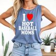 I Heart Love Hot Baseball Moms MILF Cougar Older Woman Comfort Colors Tank Top Blue Jean