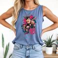 Punk Girl With Anger Kanji And Baseball Bat Comfort Colors Tank Top Blue Jean Punk Girl With Anger Kanji And Baseball Bat Comfort Colors Tank Top Blue Jean