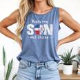 Thats My Son Out There For a Dominican Baseball Mom Comfort Colors Tank Top Blue Jean Thats My Son Out There For a Dominican Baseball Mom Comfort Colors Tank Top Blue Jean