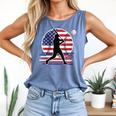 Women's Batter Patriotic American Flag Baseball Silks Comfort Colors Tank Top Blue Jean Women's Batter Patriotic American Flag Baseball Silks Comfort Colors Tank Top Blue Jean