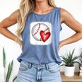 Womens Bleached Custom Baseball Mom Number 7 Heart For Mom Comfort Colors Tank Top Blue Jean Womens Bleached Custom Baseball Mom Number 7 Heart For Mom Comfort Colors Tank Top Blue Jean