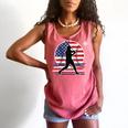 Women's Batter Patriotic American Flag Baseball Silks Comfort Colors Tank Top Watermelon Women's Batter Patriotic American Flag Baseball Silks Comfort Colors Tank Top Watermelon