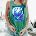 Baseball Drip Ice Cream Blue Glow Melt Ball Graphic Comfort Colors Tank Top Violet Baseball Drip Ice Cream Blue Glow Melt Ball Graphic Comfort Colors Tank Top Violet