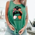 Baseball Mom Basketball Mom Of Both Messy Bun Mother's Day Comfort Colors Tank Top Violet Baseball Mom Basketball Mom Of Both Messy Bun Mother's Day Comfort Colors Tank Top Violet