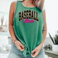 Baseball Mom Leopard Baseball Mama Life Girls Women Baller Premium Comfort Colors Tank Top Violet