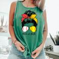Baseball Mom Softball Mom Of Both Messy Bun Mother's Day Comfort Colors Tank Top Violet Baseball Mom Softball Mom Of Both Messy Bun Mother's Day Comfort Colors Tank Top Violet