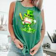 Baseball Player Ice Cream Drip Shamrocks St Patrick's Day Comfort Colors Tank Top Violet Baseball Player Ice Cream Drip Shamrocks St Patrick's Day Comfort Colors Tank Top Violet