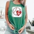 Bleached Custom Baseball Mom Number 55 Heart For Mom Comfort Colors Tank Top Violet