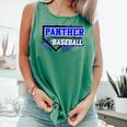 Blue Panther Baseball Home Plate Game Day Mascot Panther Comfort Colors Tank Top Violet