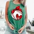 Custom Baseball Mom Number 12 Heart For Mom Mommy Comfort Colors Tank Top Violet Custom Baseball Mom Number 12 Heart For Mom Mommy Comfort Colors Tank Top Violet