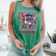 Dominican Puerto Rican Pride Baseball Flag Unity Comfort Colors Tank Top Violet