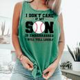 I Don't Care If My Son Is Embarrassed Baseball Mom Comfort Colors Tank Top Violet I Don't Care If My Son Is Embarrassed Baseball Mom Comfort Colors Tank Top Violet