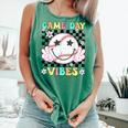 Game Day Vibes Softball Baseball Groovy Game Day Girls Women Comfort Colors Tank Top Violet