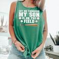 Let Me Through My Son Is Out The Field Baseball Mom Comfort Colors Tank Top Violet