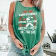 Part Time Warm Up Partner Pitching Baseball Full Time Dad Comfort Colors Tank Top Violet