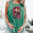 Punk Girl With Anger Kanji And Baseball Bat Comfort Colors Tank Top Violet Punk Girl With Anger Kanji And Baseball Bat Comfort Colors Tank Top Violet