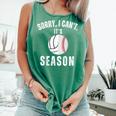 Sorry I Can't It's Volleyball Baseball Season Mom Of Both Comfort Colors Tank Top Violet