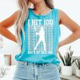 100 Days Of School Boys Kids 100th Day Balls For Baseball Comfort Colors Tank Top Light Green