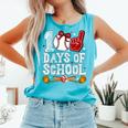 100 Days Of School Cute Bow Baseball Boy Girl Teacher Comfort Colors Tank Top Light Green