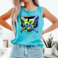 Awesome 67 Baseball Drip Effect Baseball 6-7 Meme Graphic Comfort Colors Tank Top Light Green
